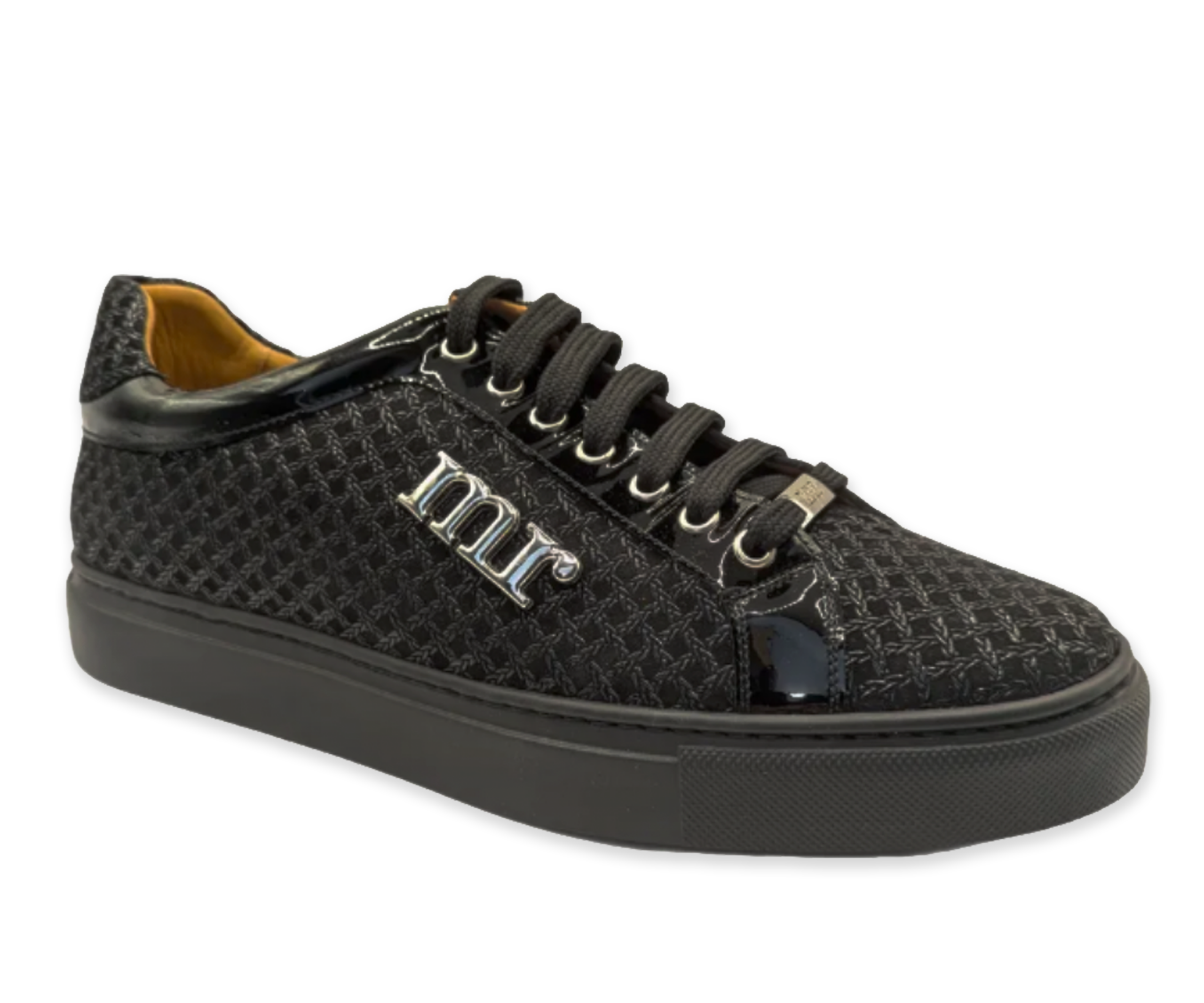 Geprägter Lackleder-Sneaker