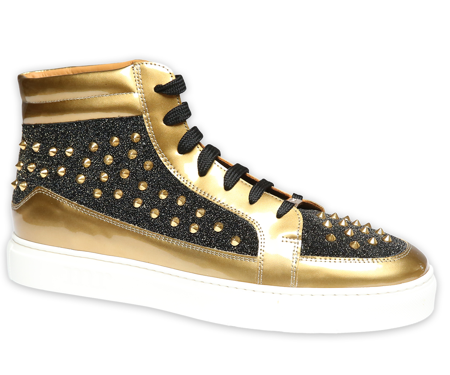 Knöchelhohe goldene Sneaker