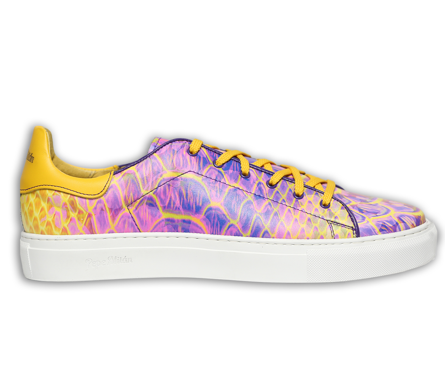 Sneaker in Lila/Gelb im Python Print – Bild 3