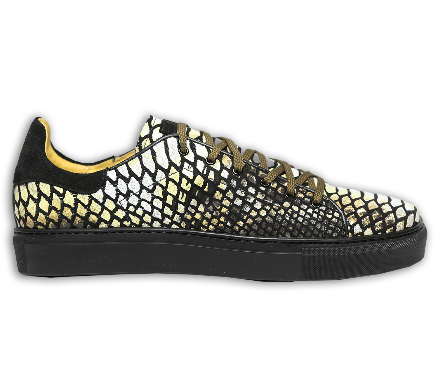 Sneaker in Schwarz/Beige im Python Print – Bild 3