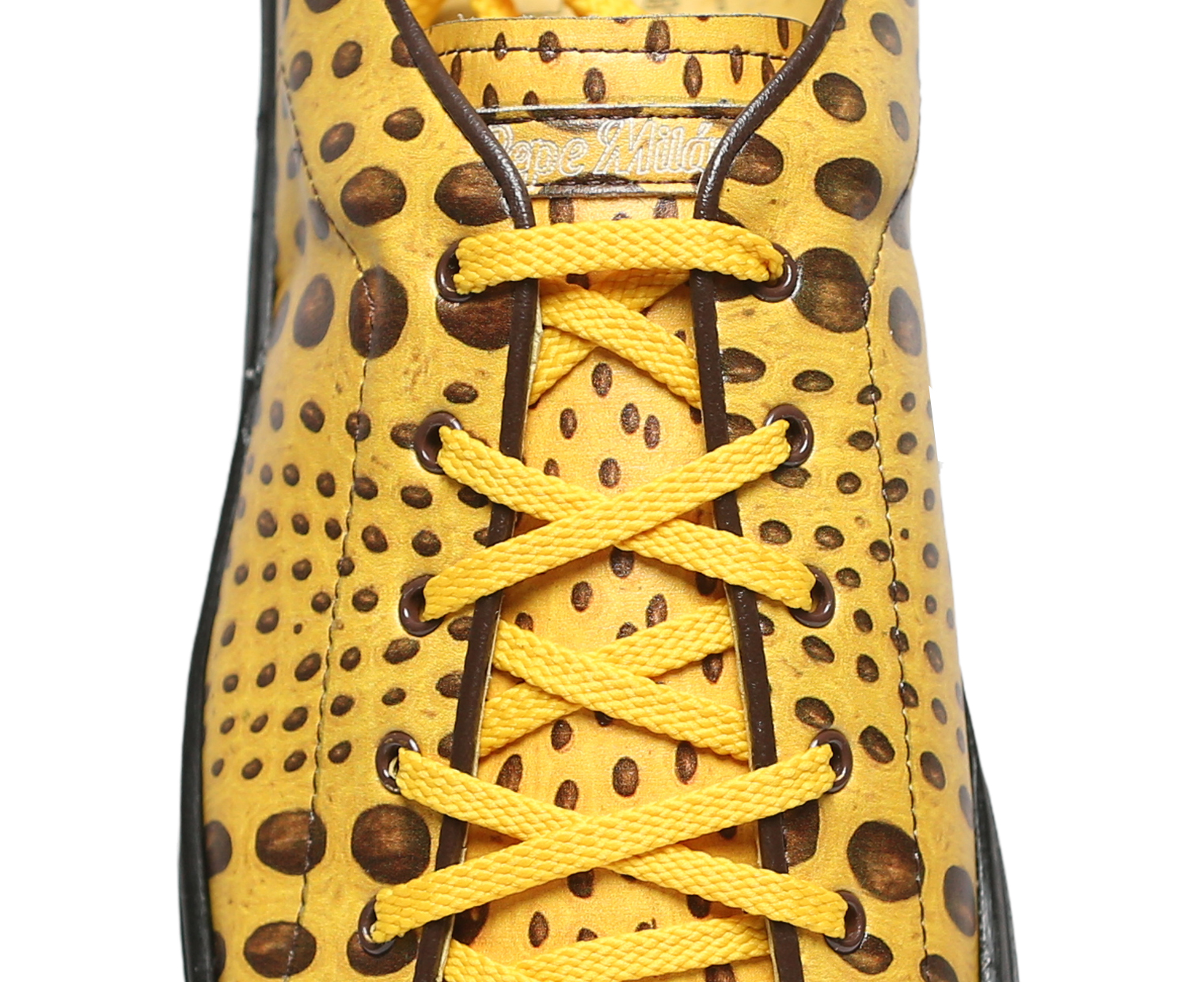 Sneaker in Gelb im Krokodil Print – Bild 3