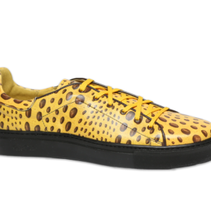 Sneaker in Gelb im Krokodil Print