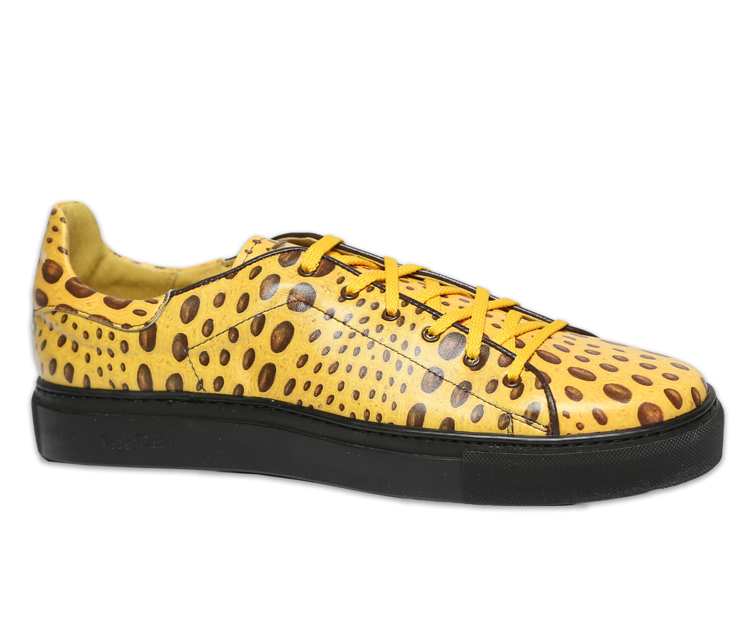 Sneaker in Gelb im Krokodil Print