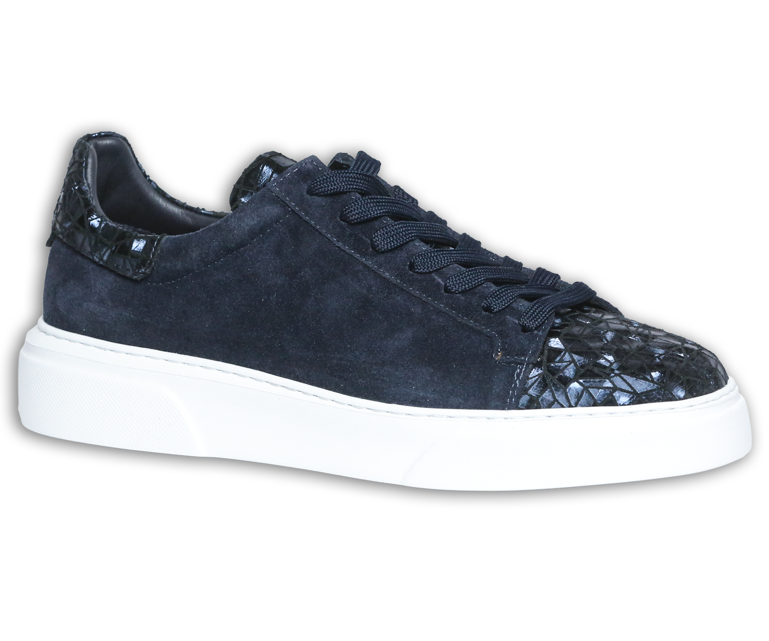 Eleganter blauer Ledersneaker