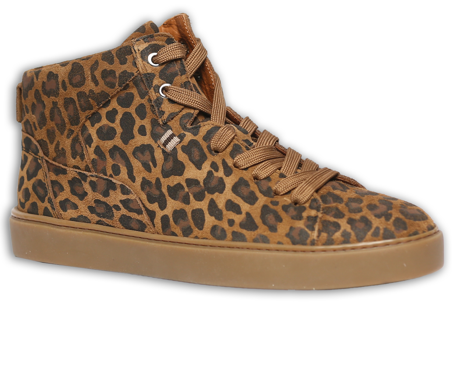 Knöchelhoher Sneaker in Leo-Optik