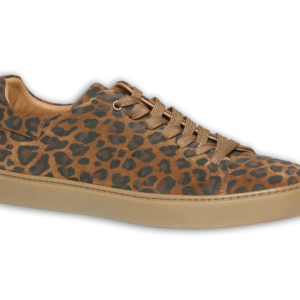 Velourledersneaker in Leo-Optik