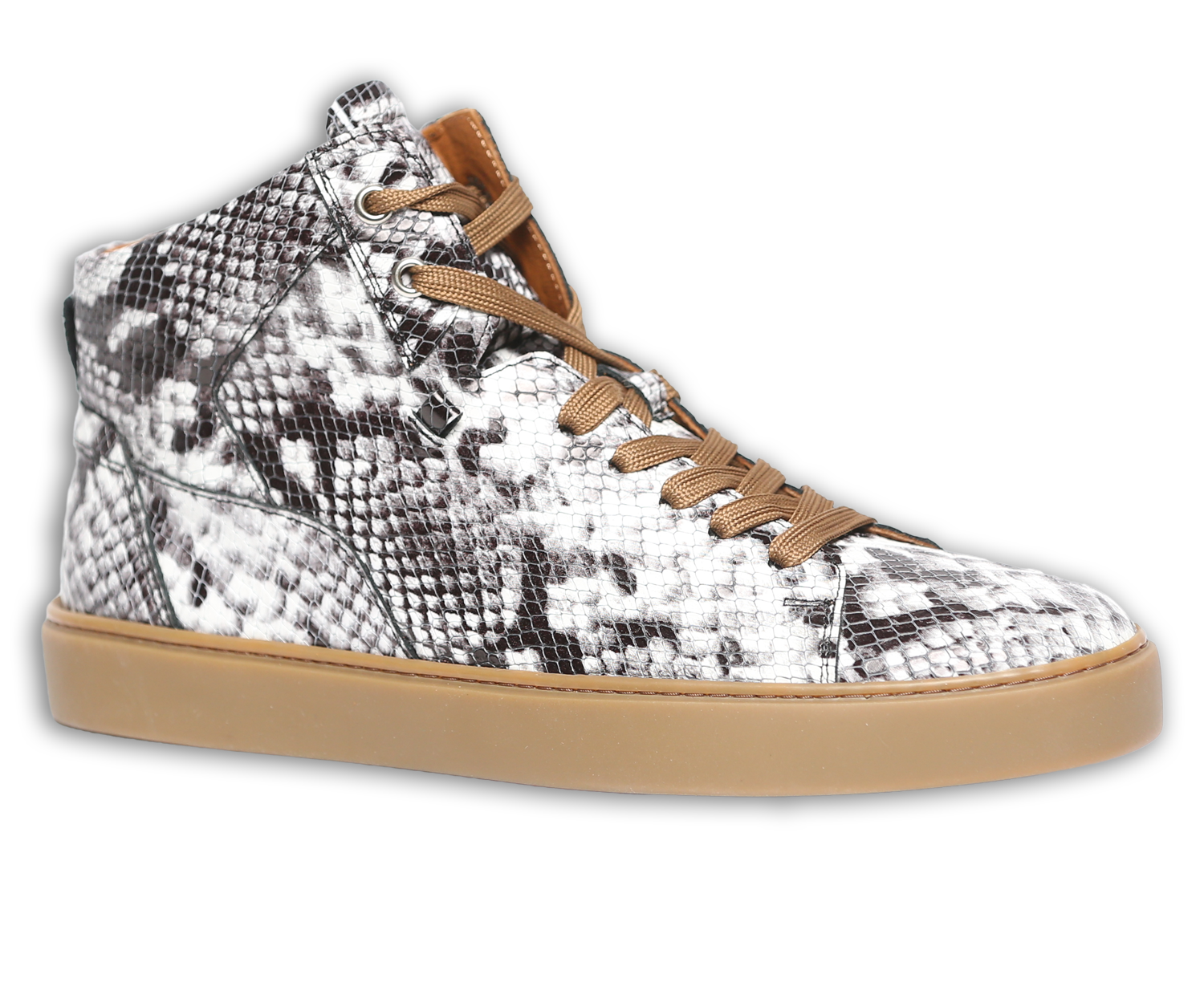 Knöchelhoher Sneaker mit Pythonmuster