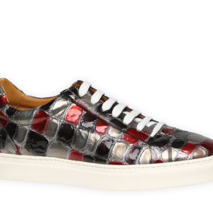 Rot/Grauer Lackledersneaker